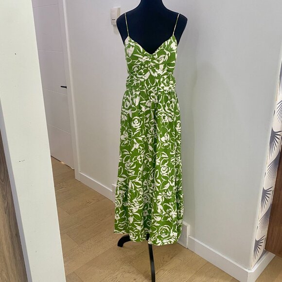 ZARA Cut Out Printed Midi-Dress - Picture 6 of 11